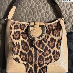 Authentic Dolce & Gabbana Leopard Print Shoulder Bag